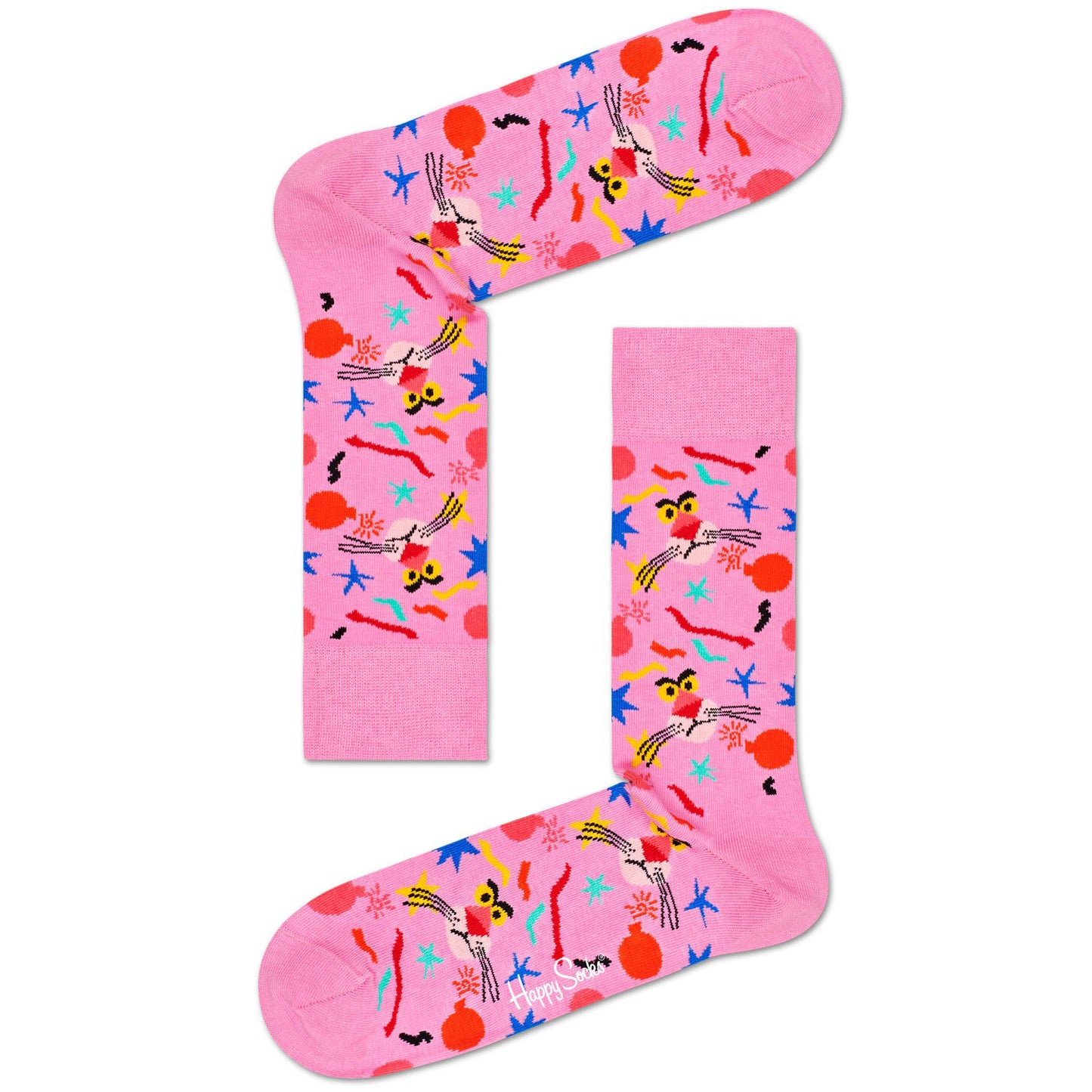 Happy Socks x Pink Panther Men's Crew Socks - Bomb Voyage