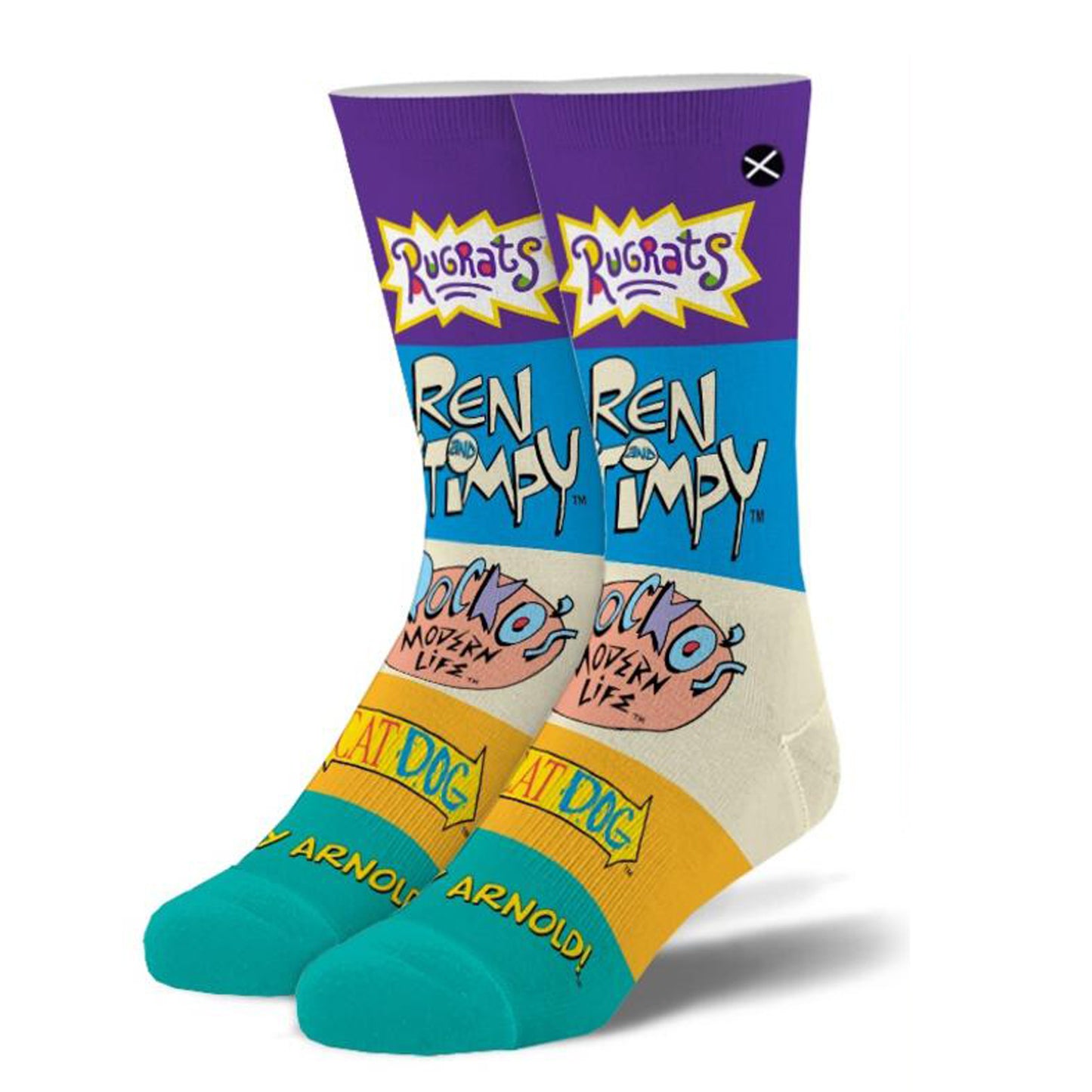 Odd Sox Men's Crew Socks - Nick 90's Mash Up