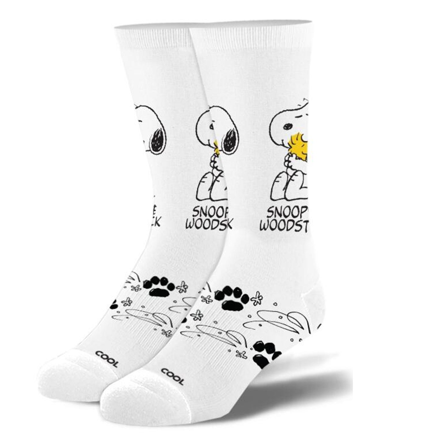 Cool Socks Men's Crew Socks - Snoopy & Woodstock (Peanuts)