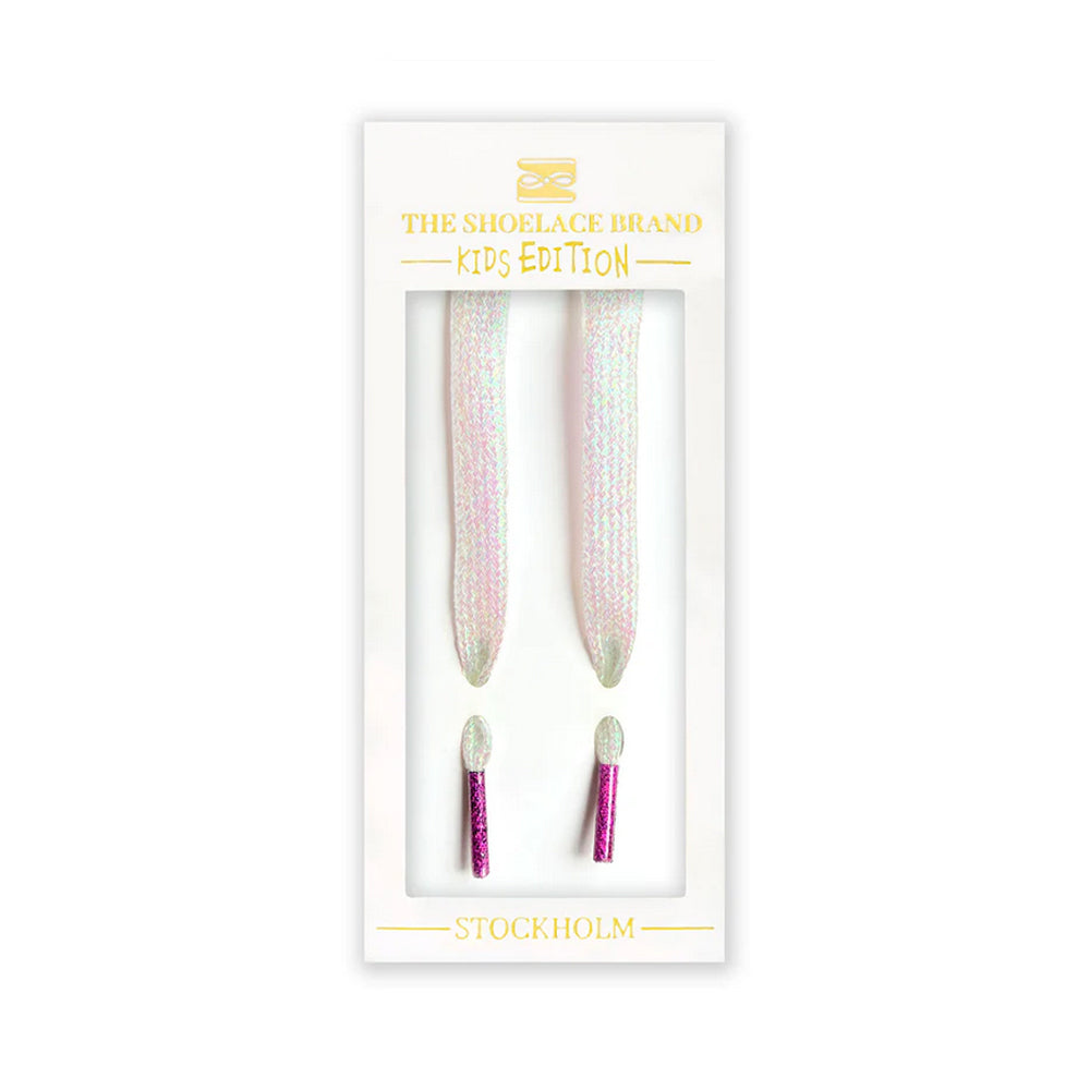 The Shoelace Brand - Glitter White Kids Shoelaces (70cm)