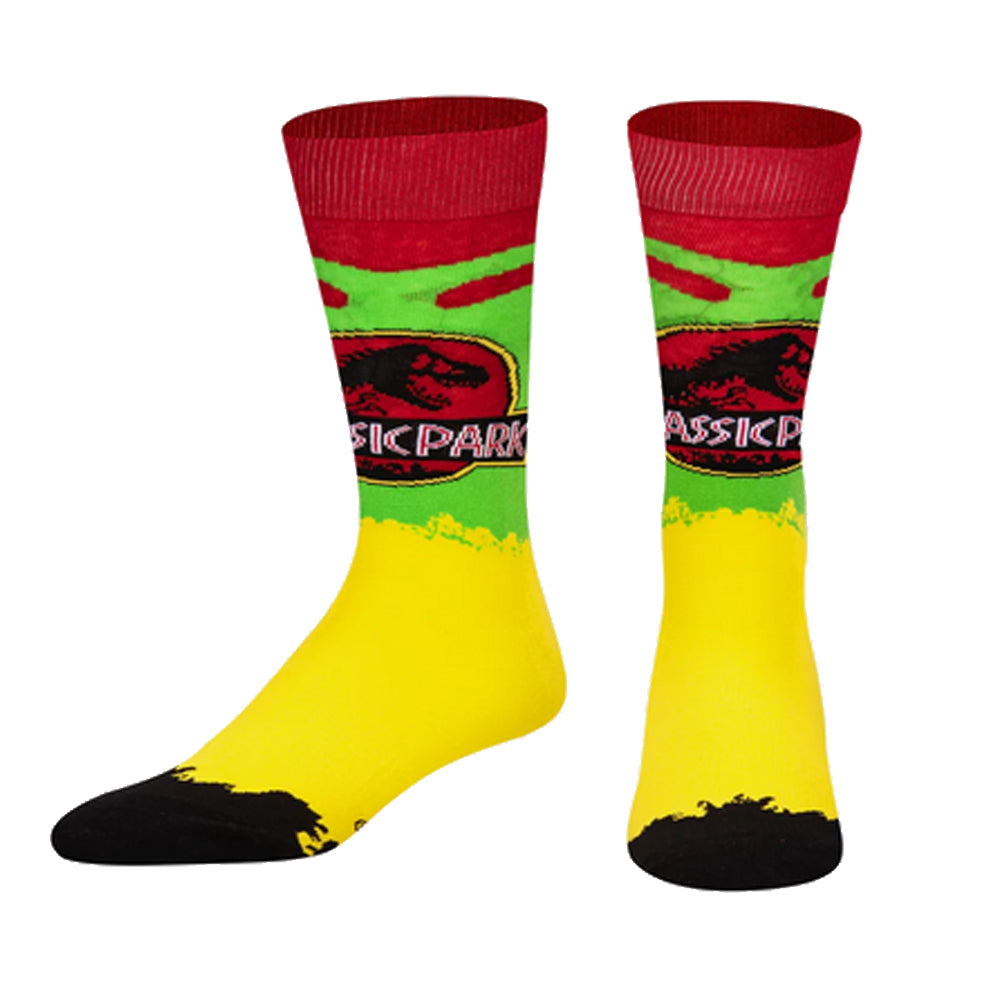 Odd Sox Men's Crew Socks - The Explorer (Jurassic Park)