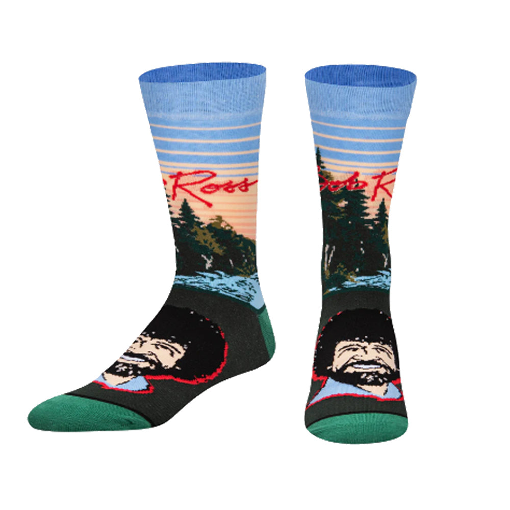 Odd Sox Men's Crew Socks - Bob Ross Sunset