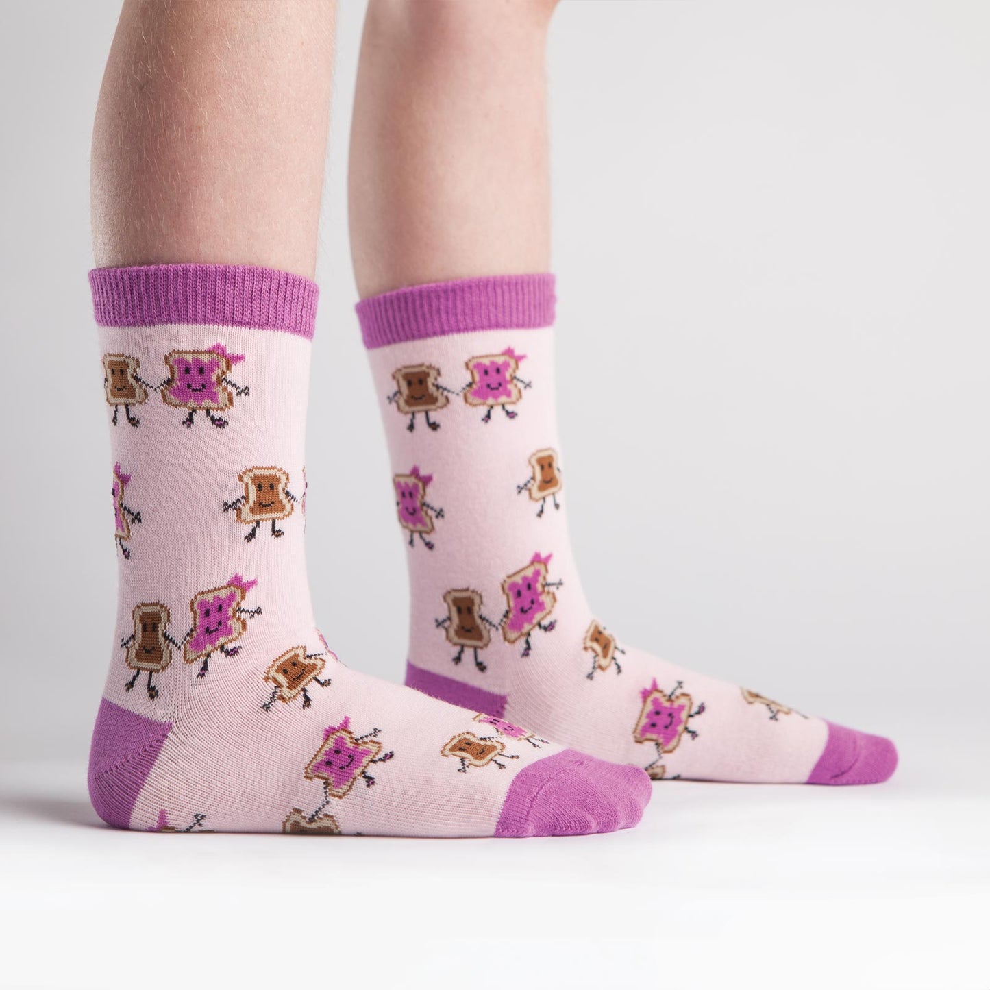 Sock It To Me Kids Crew Socks - PB & Jelly (7-10 Years Old)
