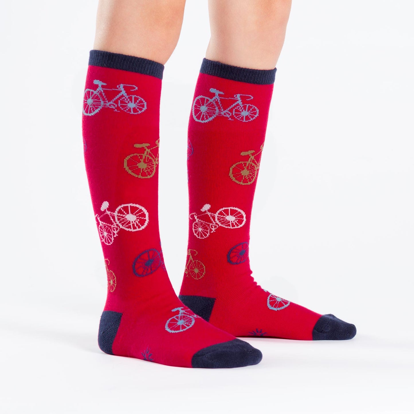 Sock It To Me Kids Knee High Socks - Large Bikes (7-10 Years Old)