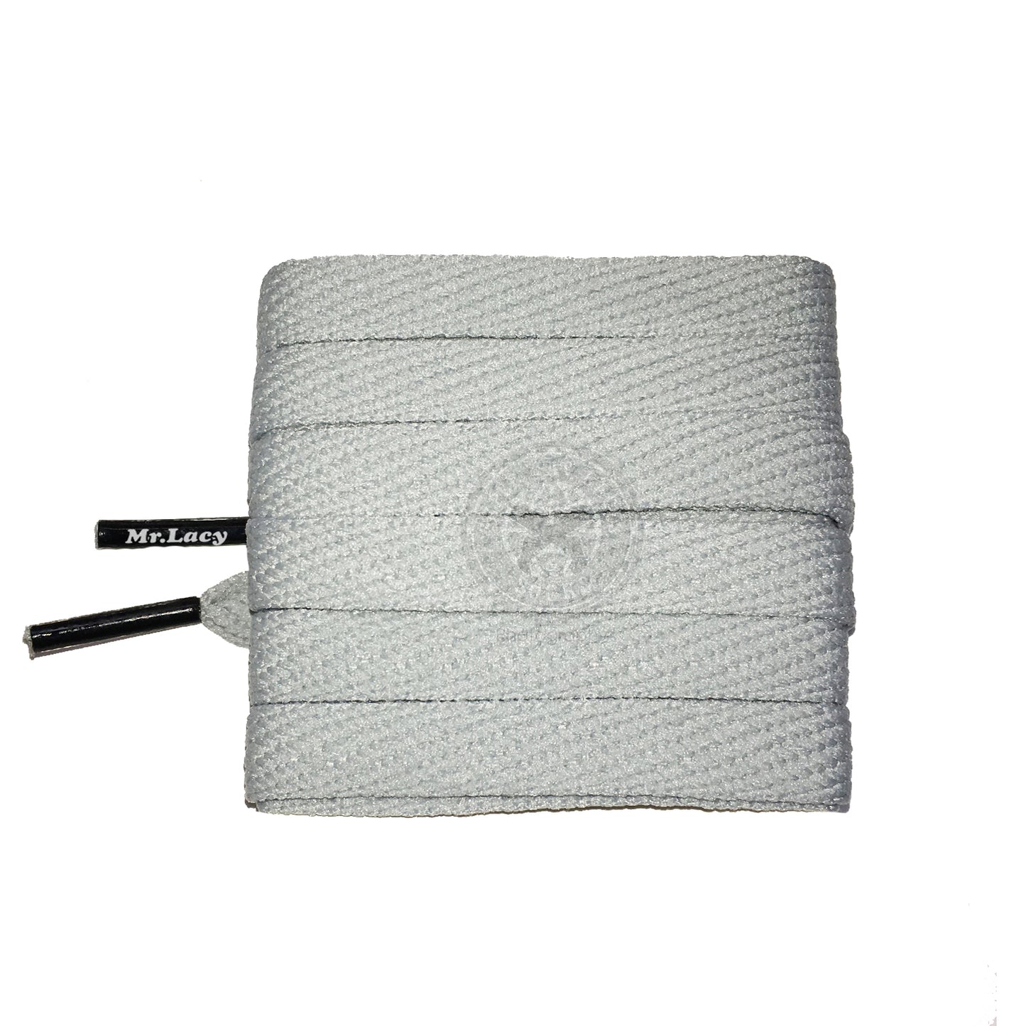 Mr Lacy Flatties Colour Tips - Grey & Black Shoelaces