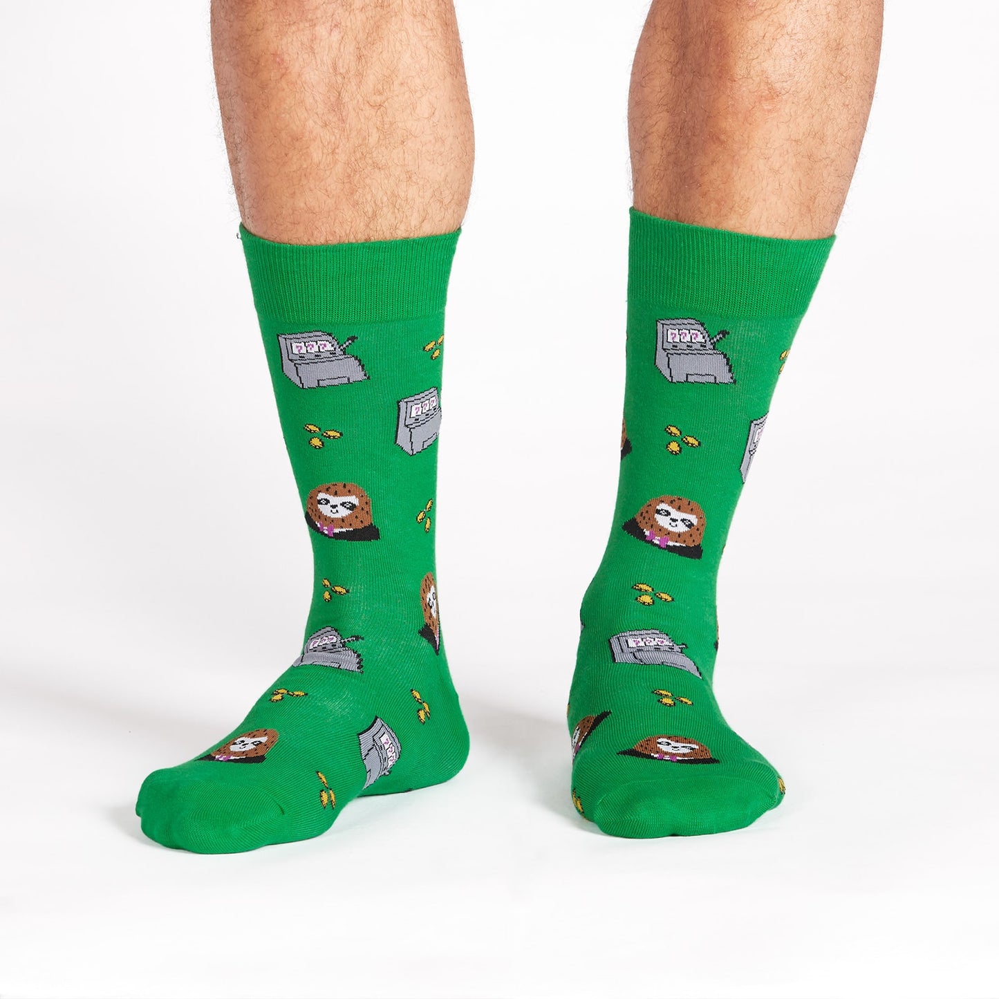 Sock It To Me Men's Crew Socks - Sloth Machine