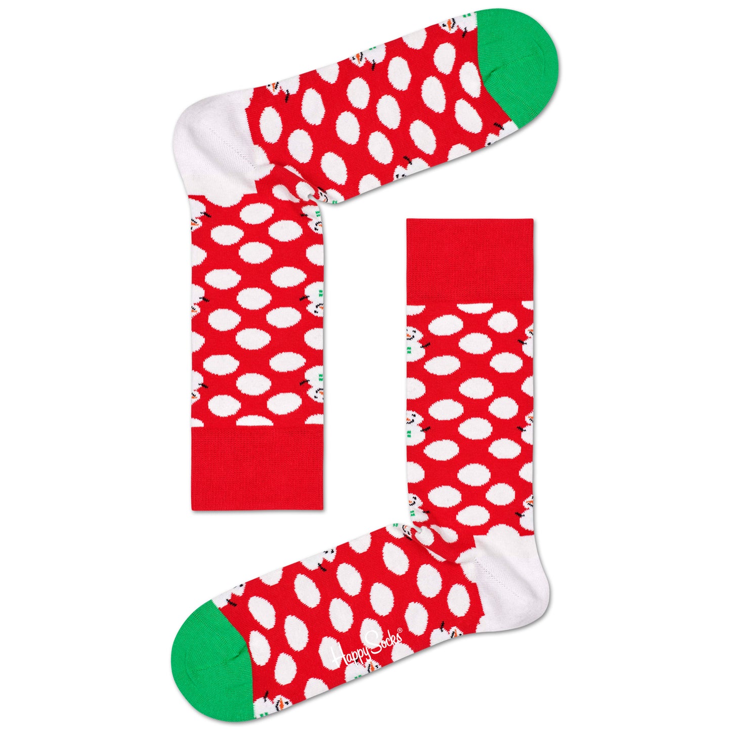 Happy Socks Women's Crew Socks - Big Dot Snowman