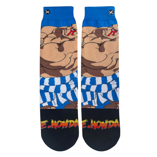 Odd Sox Men's Crew Socks - E Honda (Street Fighter II)