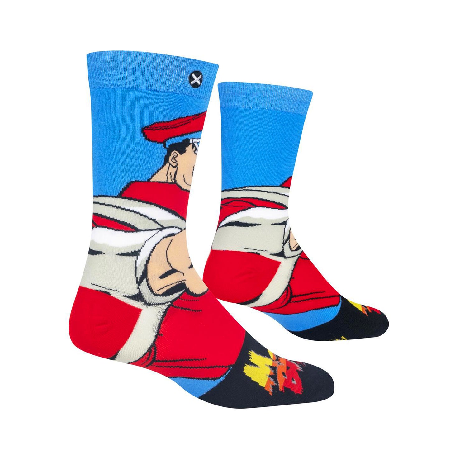 Odd Sox Men's Crew Socks - M Bison (Street Fighter II)