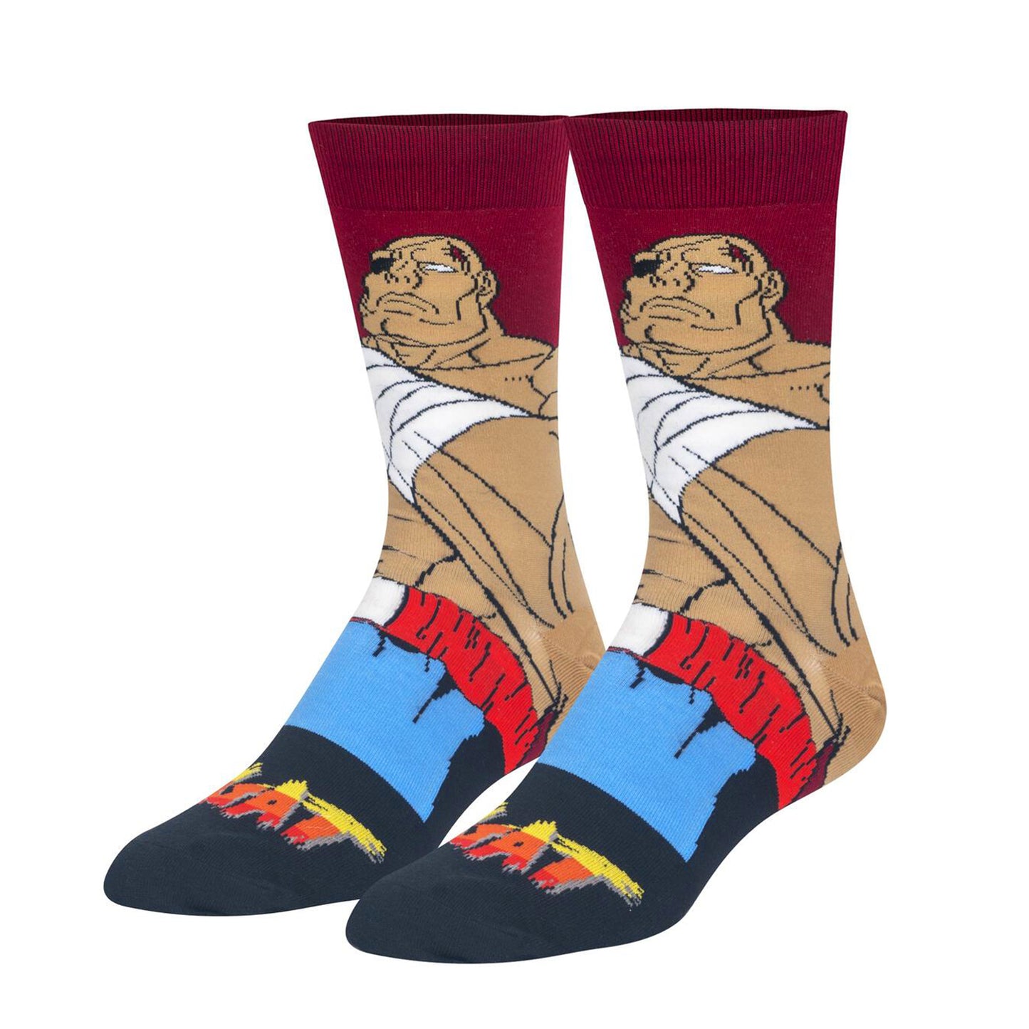 Odd Sox Men's Crew Socks - Sagat (Street Fighter II)