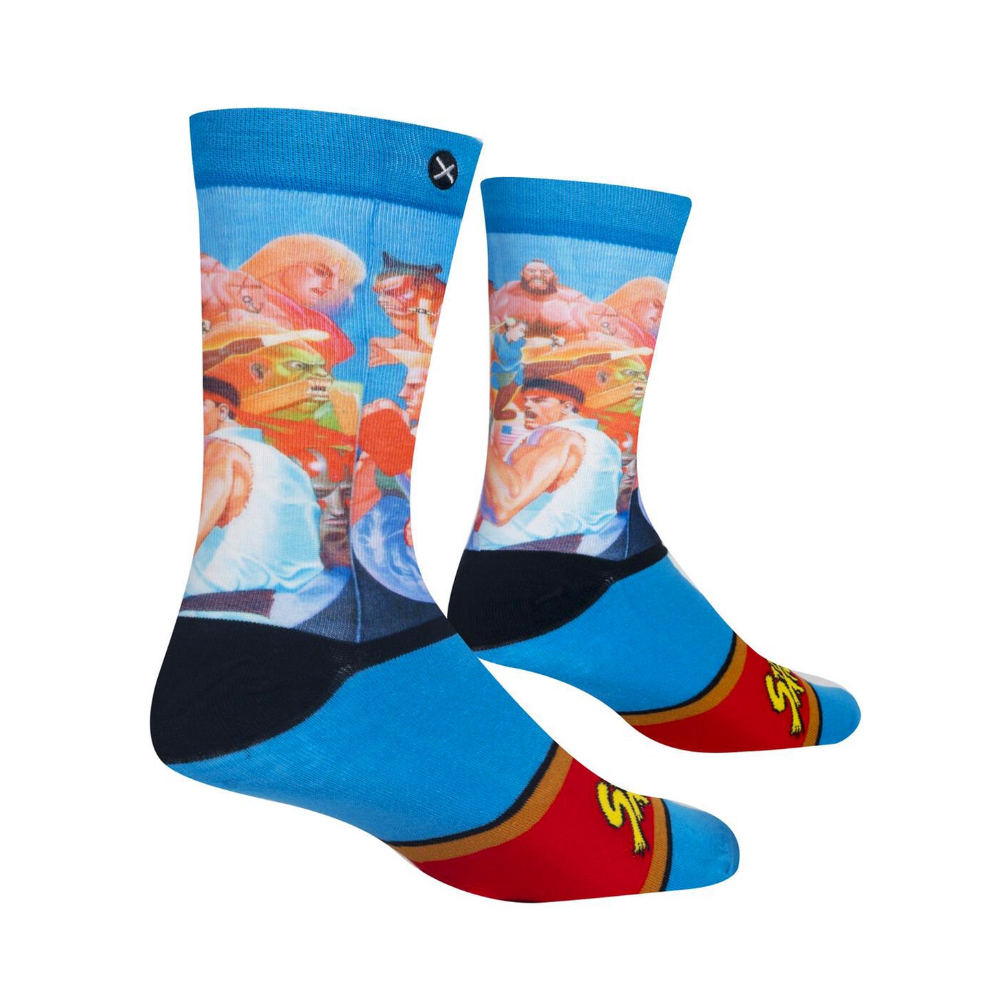 Odd Sox Men's Crew Socks - World Warriors (Street Fighter II)