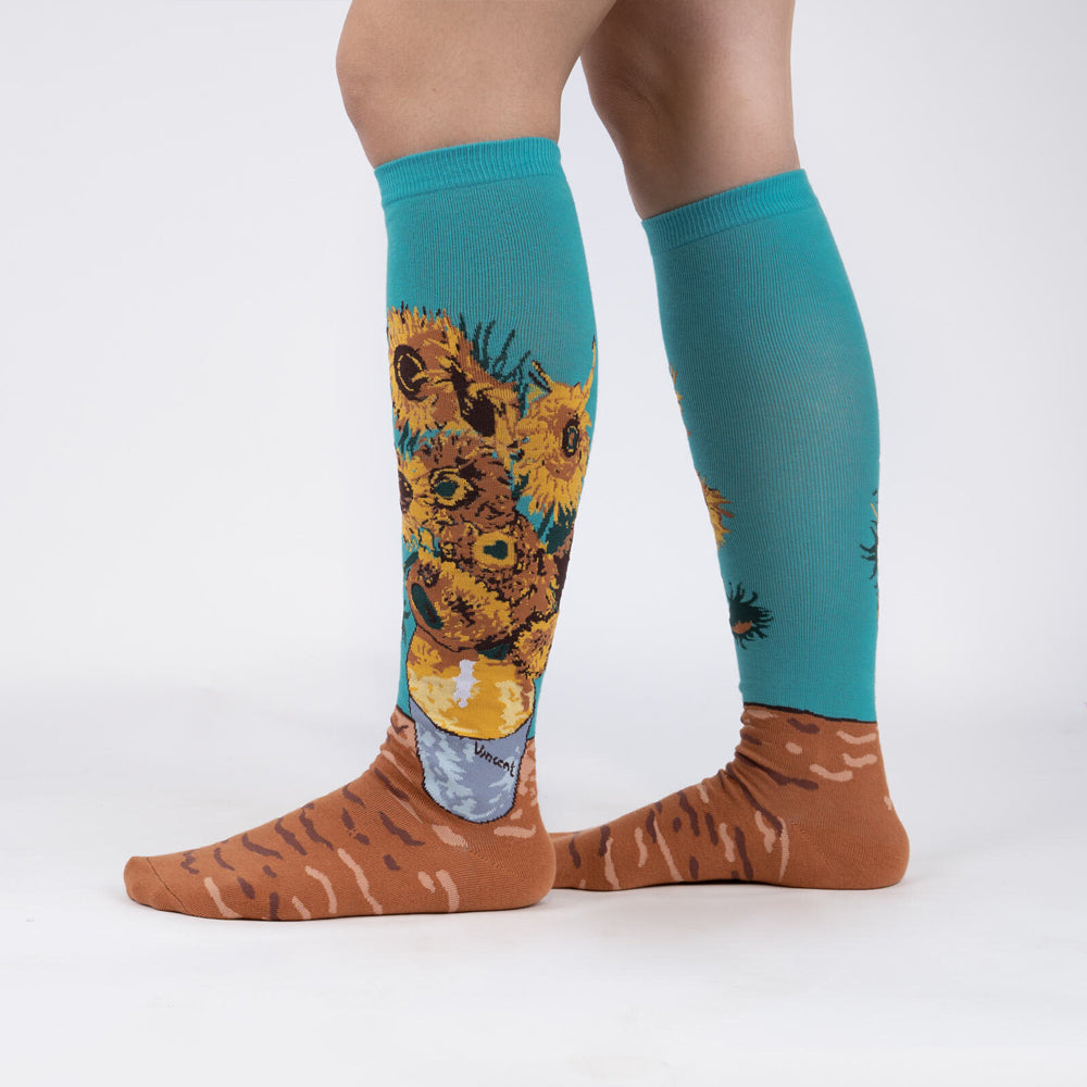 Sock It To Me Women's Knee High Socks - Sunflowers