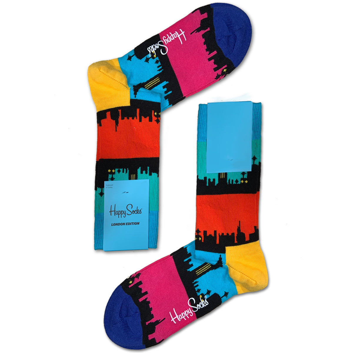 Happy Socks Men's Crew Socks - London Edition Skyline