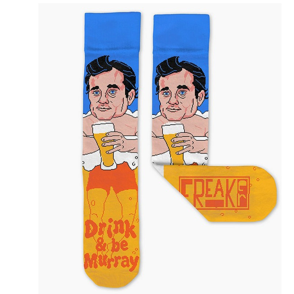 Freaker USA Unisex Crew Socks - Drink and Be Murray