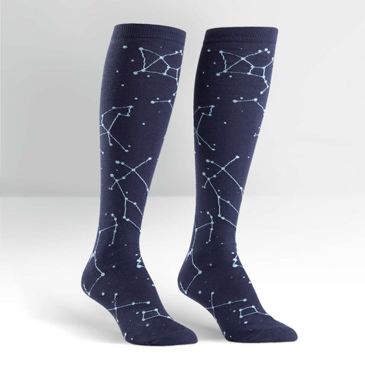 Sock It To Me Women's Knee High Socks - Constellation (Glow in the Dark)