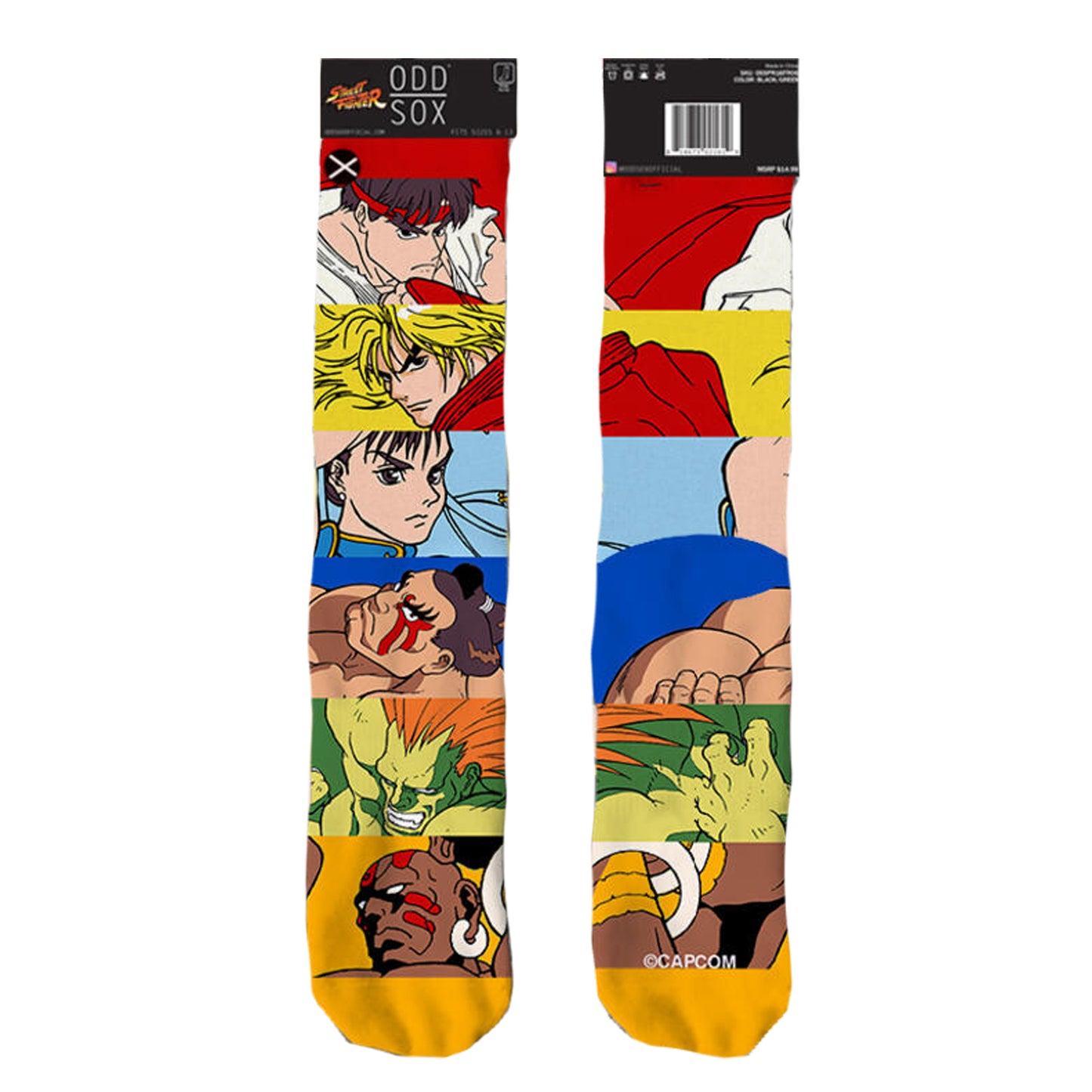 Odd Sox Men's Crew Socks - Street Fighter Mash Up