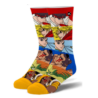 Odd Sox Men's Crew Socks - Street Fighter Mash Up