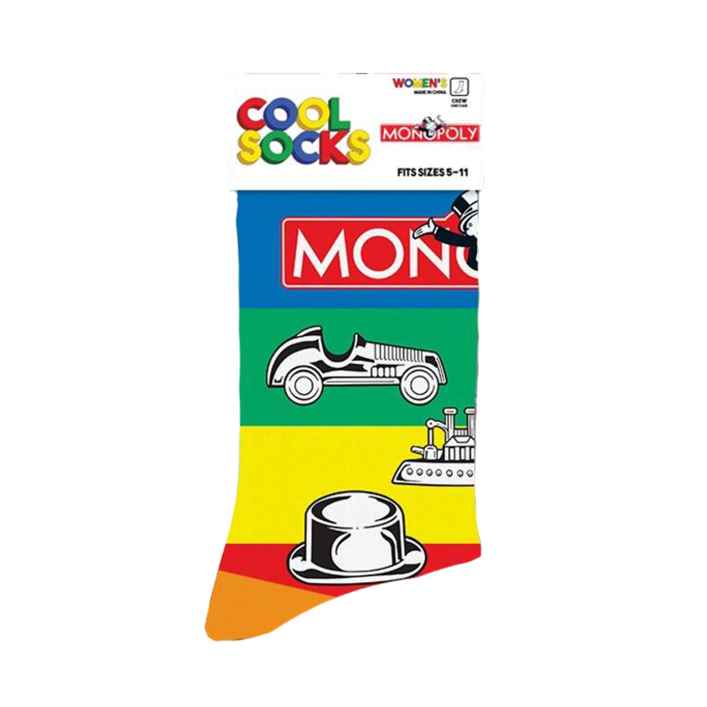 Cool Socks Women's Crew Socks - Monopoly Pieces