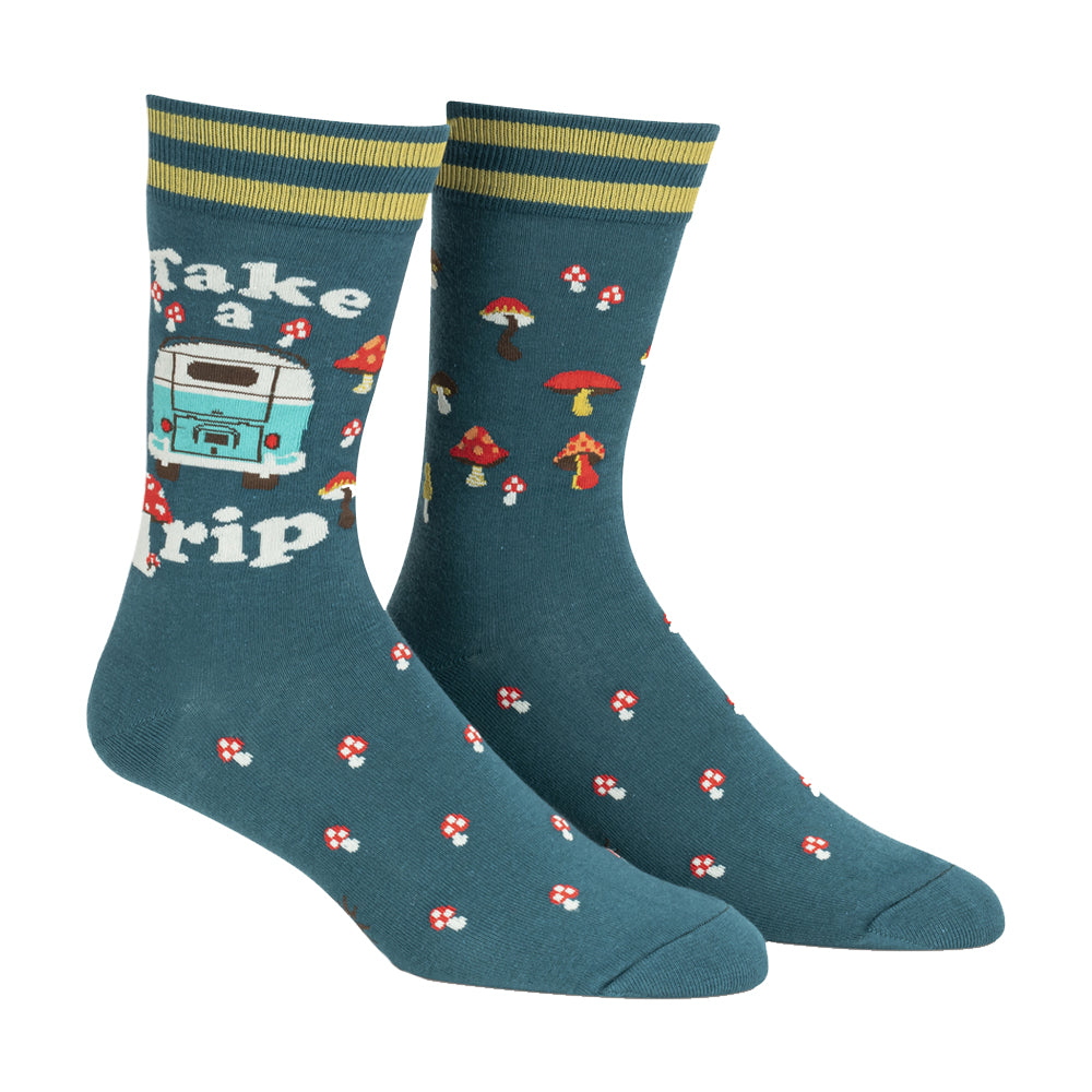 Sock It To Me Men's Crew Socks - Take a Trip