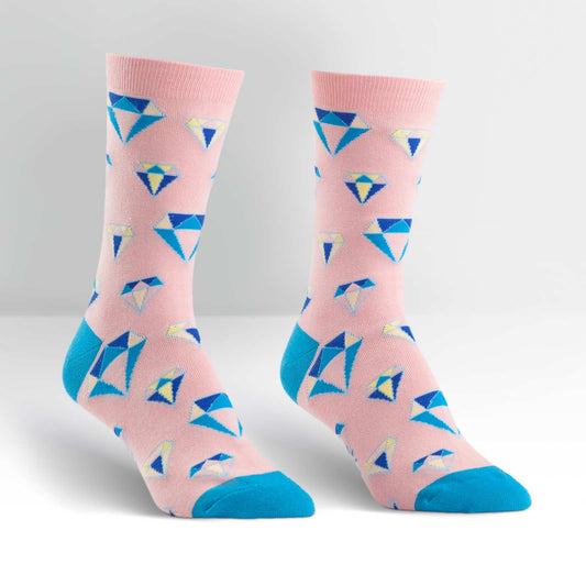 Sock It To Me Women's Crew Socks - Diamonds are Forever