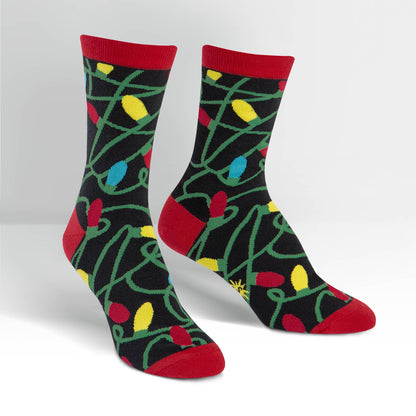 Sock It To Me Women's Crew Socks - Tangled Lights