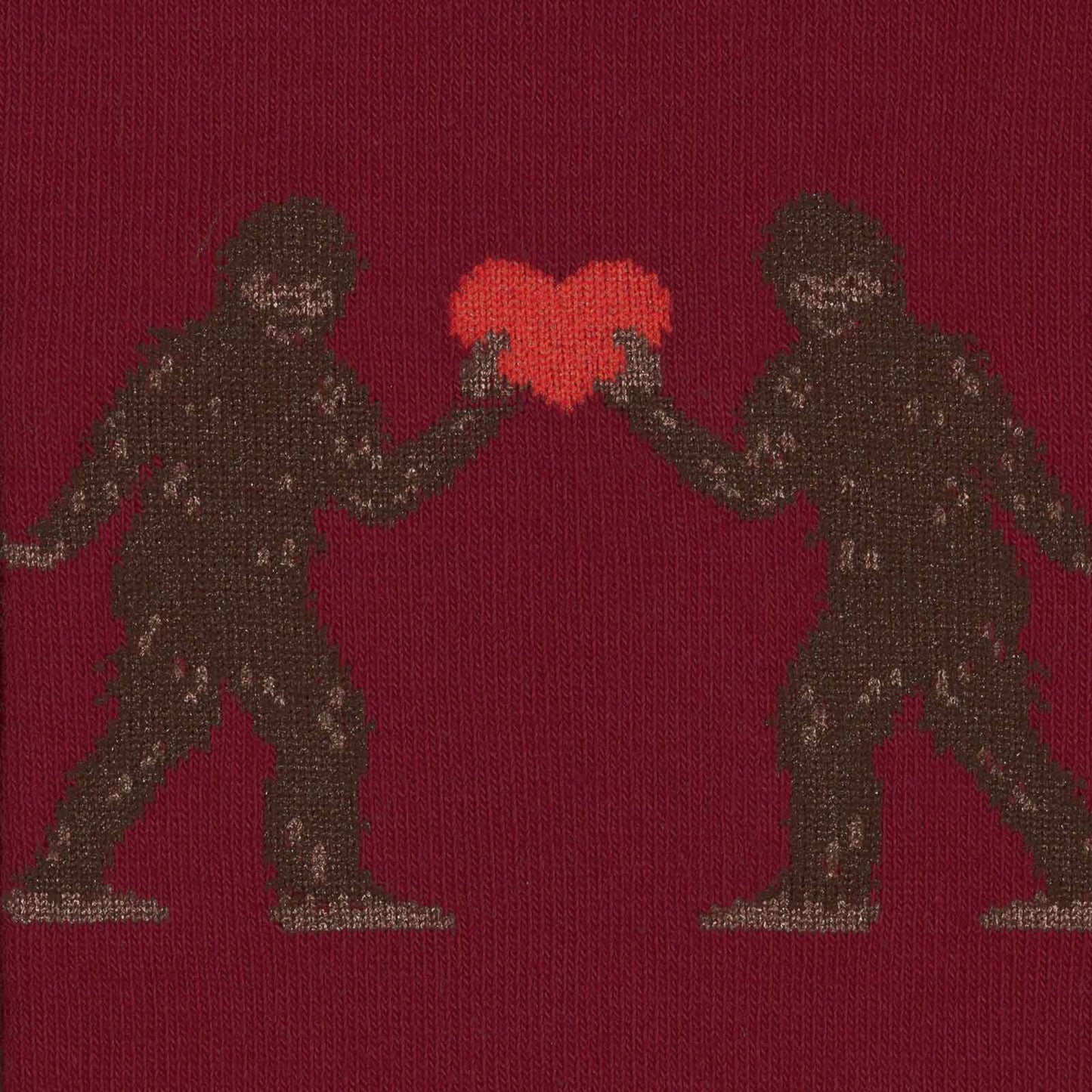 Sock It To Me Men's Crew Socks - Sasquatch Valentine