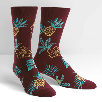 Sock It To Me Men's Crew Socks - Hawaiian Sock Day