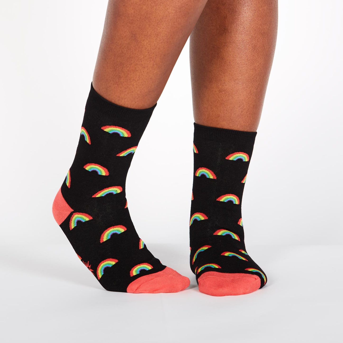 Sock It To Me Women's Crew Socks - Retro Rainbow