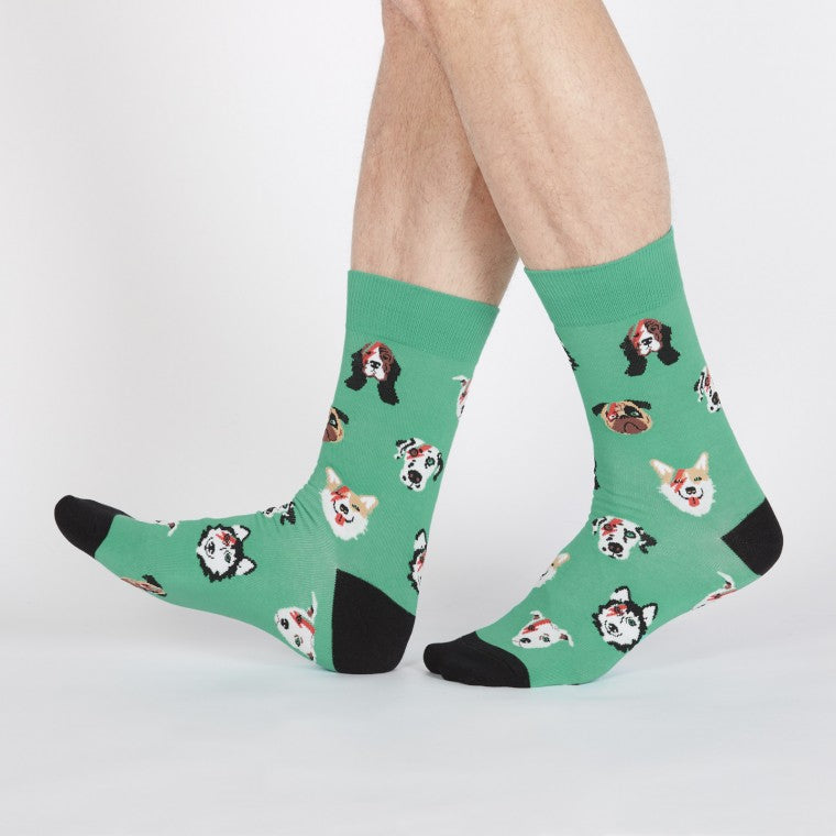 Sock It To Me Men's Crew Socks - Dogs of Rock