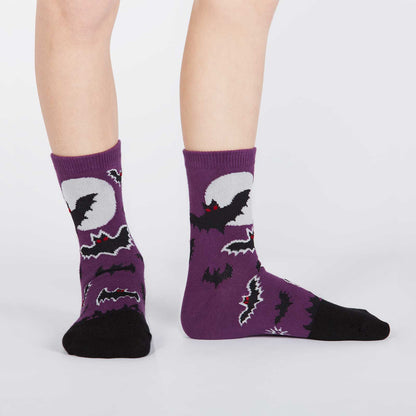 Sock It To Me Kids Crew Socks - Batnado (Glow in the Dark - 7-10 Years Old)