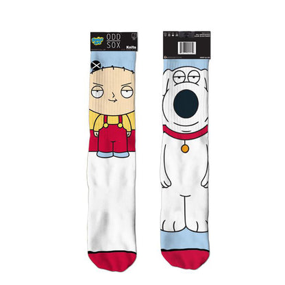 Odd Sox Men's Crew Socks - Stewie & Brian (Family Guy)