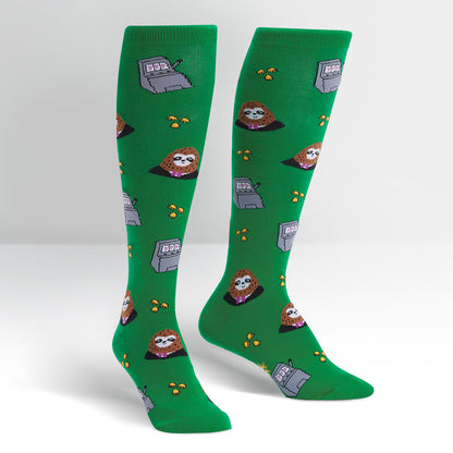 Sock It To Me Women's Knee High Socks - Sloth Machine