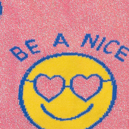 Sock It To Me Women's Crew Socks - Be a Nice Human (Shimmer!)