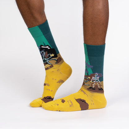 Sock It To Me Men's Crew Socks - Skeleton Crew (Glow in the Dark)