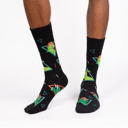 Sock It To Me Men's Crew Socks - Jurassic Party