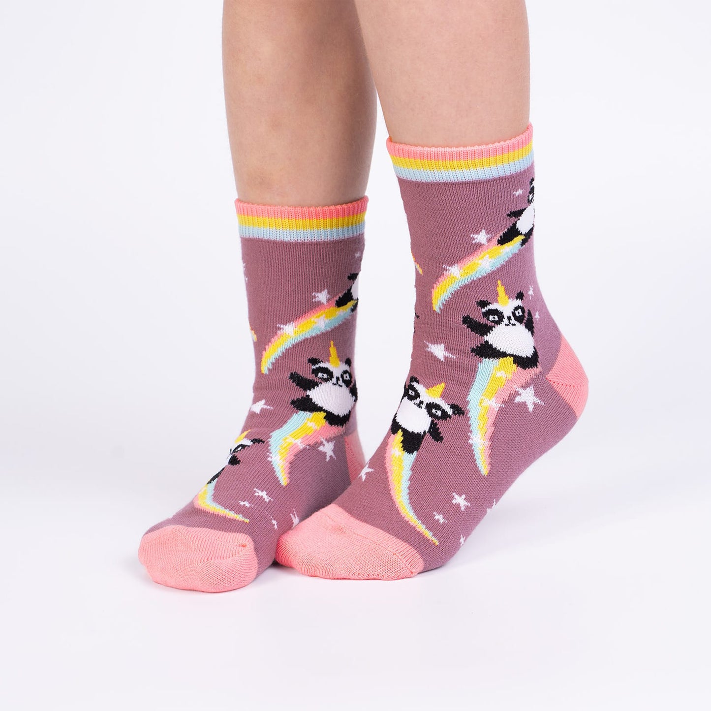 Sock It To Me Kids Crew Socks - Pandacorn (7-10 Year Olds)
