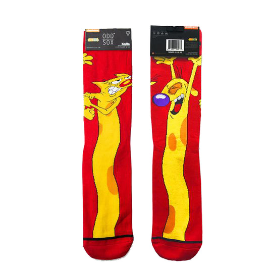 Odd Sox Men's Crew Socks - CatDog