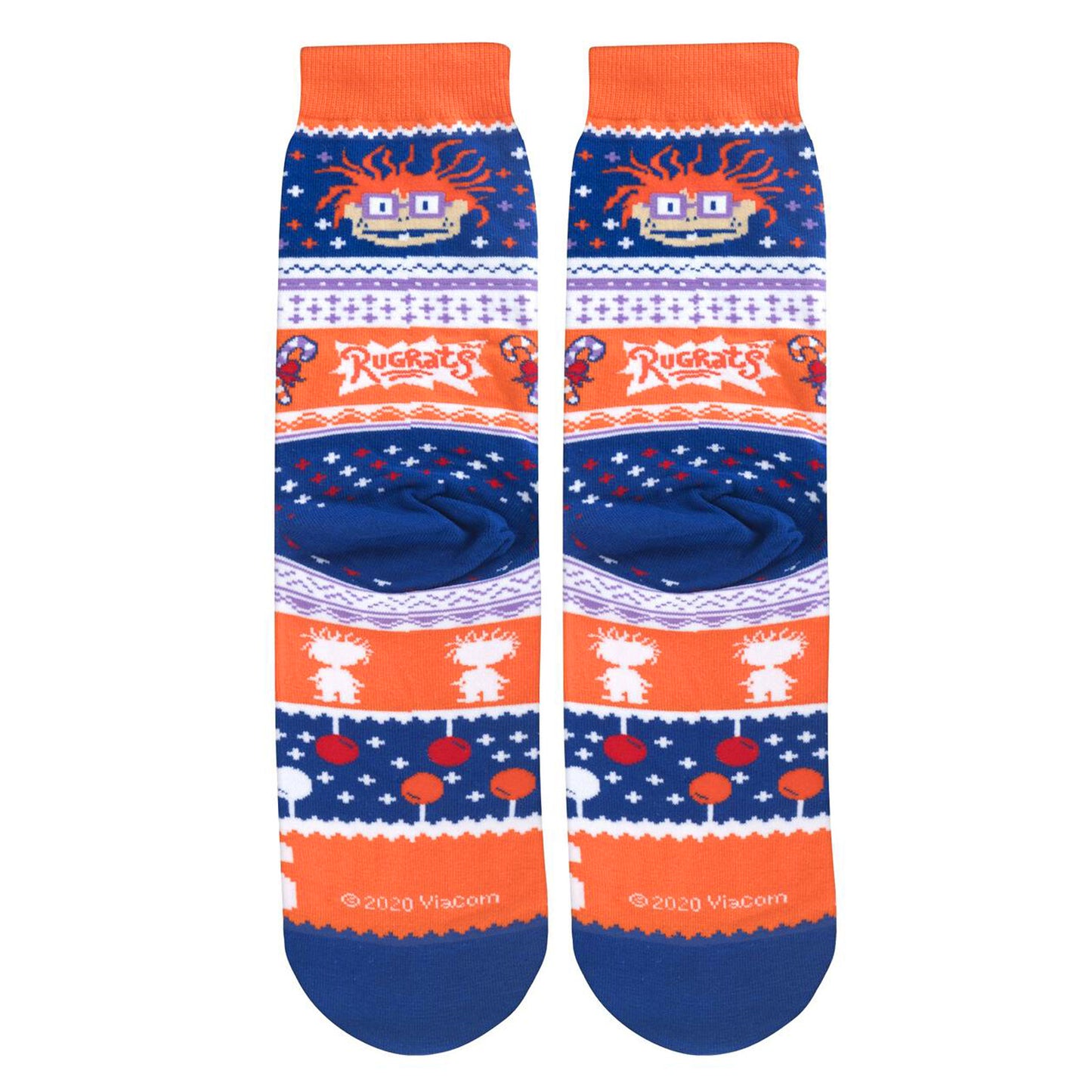 Odd Sox Men's Crew Socks - Chuckie Sweater (Rugrats)