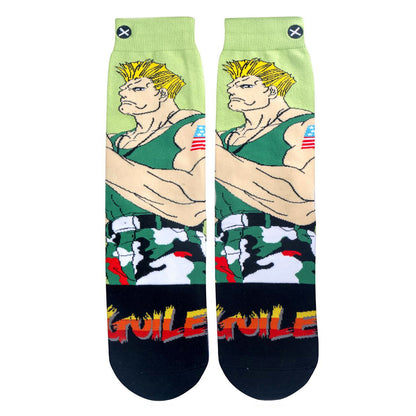 Odd Sox Men's Crew Socks - Guile (Street Fighter II)