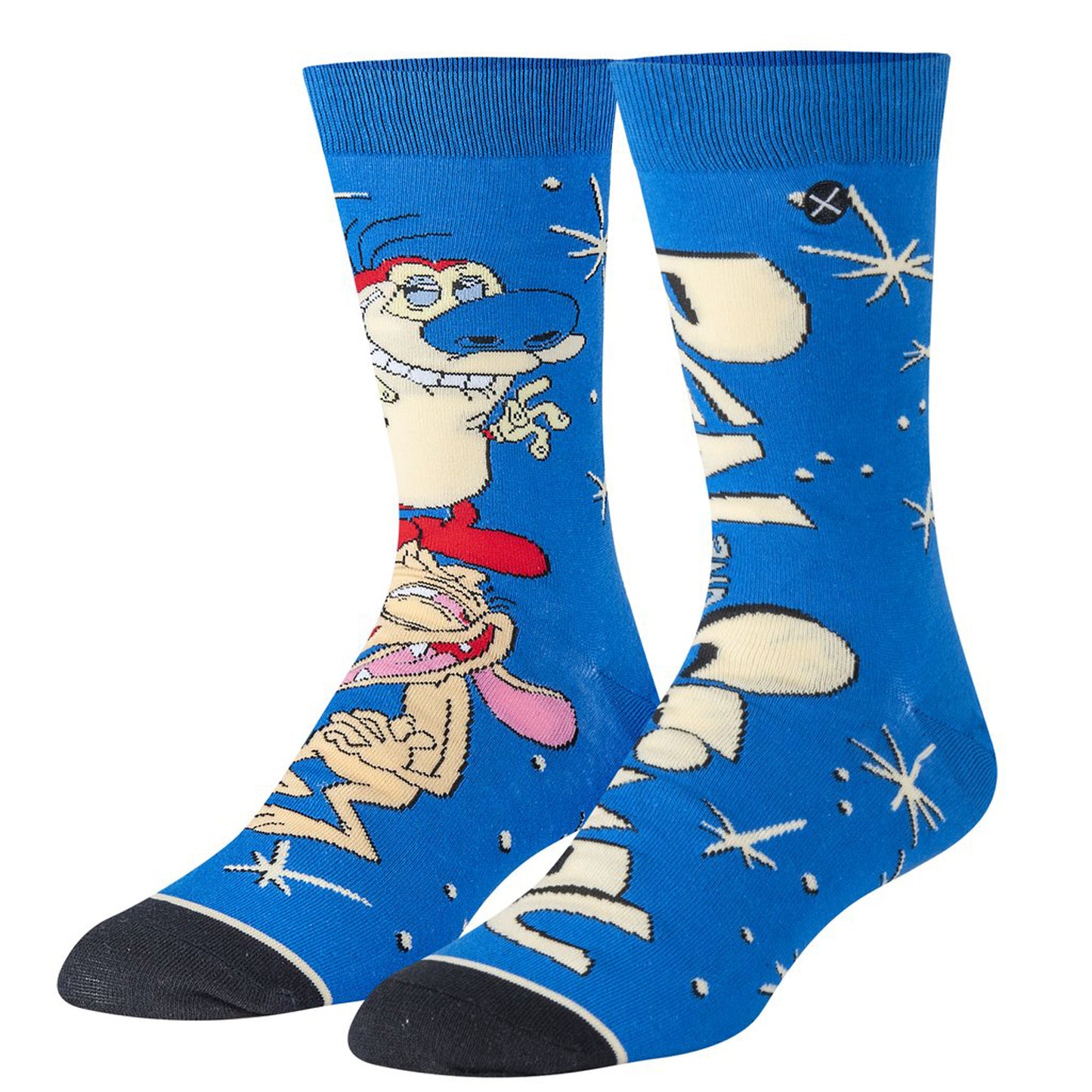 Odd Sox Men's Crew Socks - Ren & Stimpy Hilarious