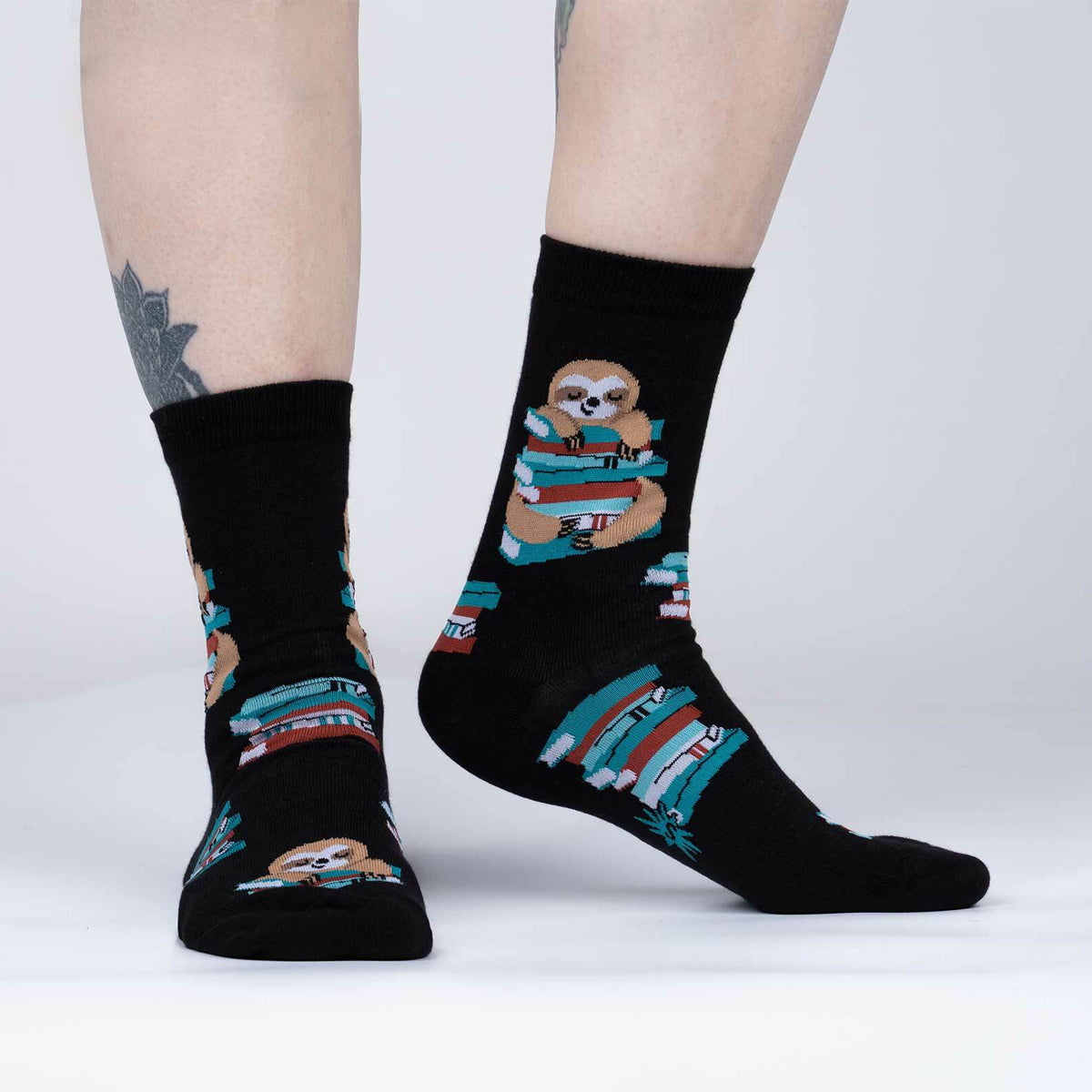 Sock It To Me Women's Crew Socks - Study Hall Sloth