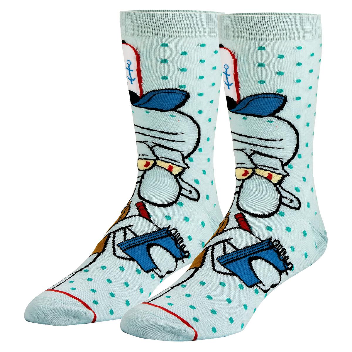 Odd Sox Men's Crew Socks - Squidward (Spongebob)