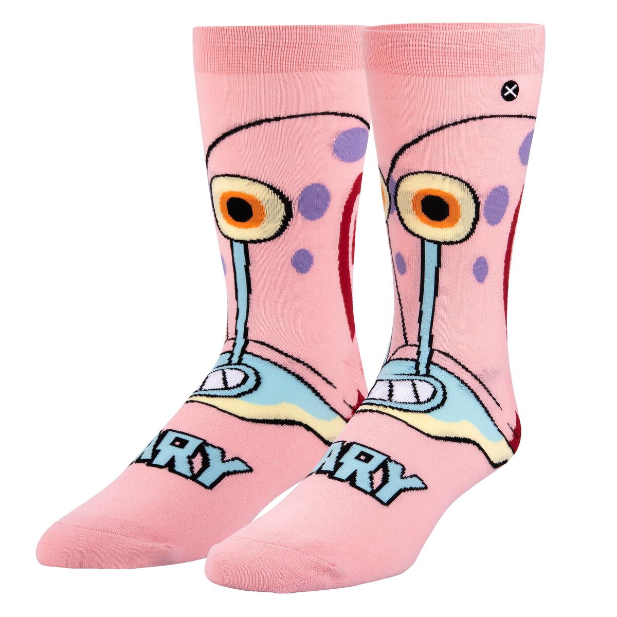 Odd Sox Men's Crew Socks - Gary the Snail (Spongebob)