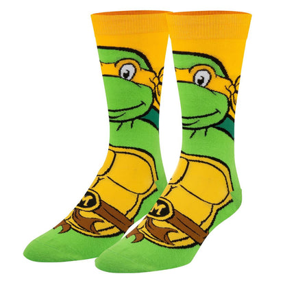 Odd Sox Men's Crew Socks - Michelangelo (TMNT)