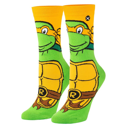 Odd Sox Women's Crew Socks - Michelangelo (TMNT)