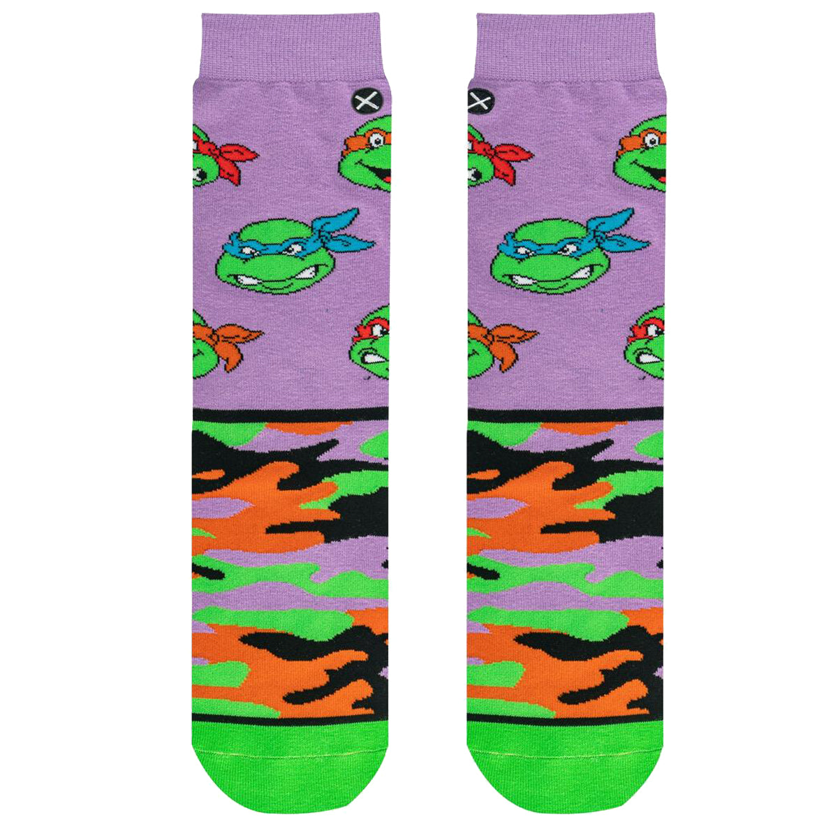 Odd Sox Men's Crew Socks – Turtle Camo (TMNT)