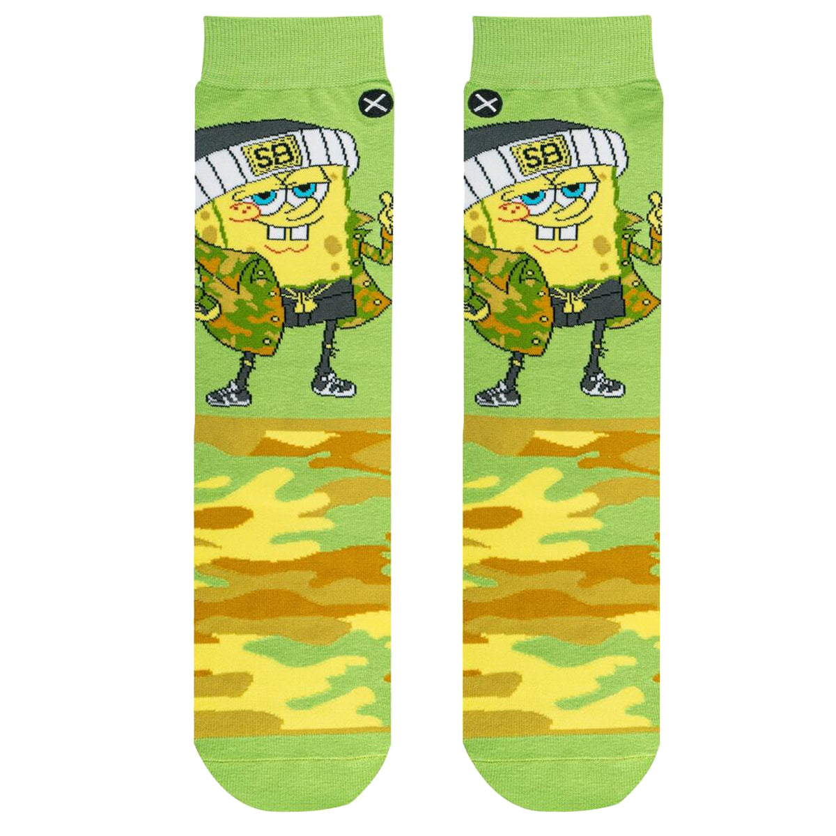 Odd Sox Men's Crew Socks – Spongebob Camo Pants