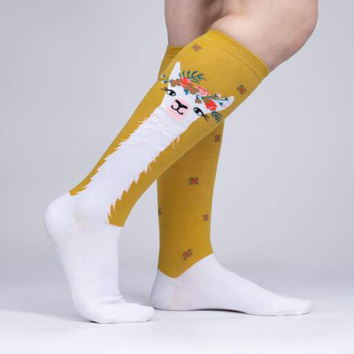 Sock It To Me Women's Knee High Socks - Llama Queen