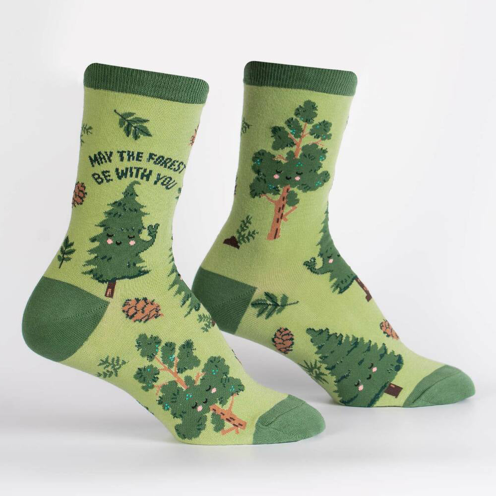 Sock It To Me Women's Crew Socks - May the Forest be with you