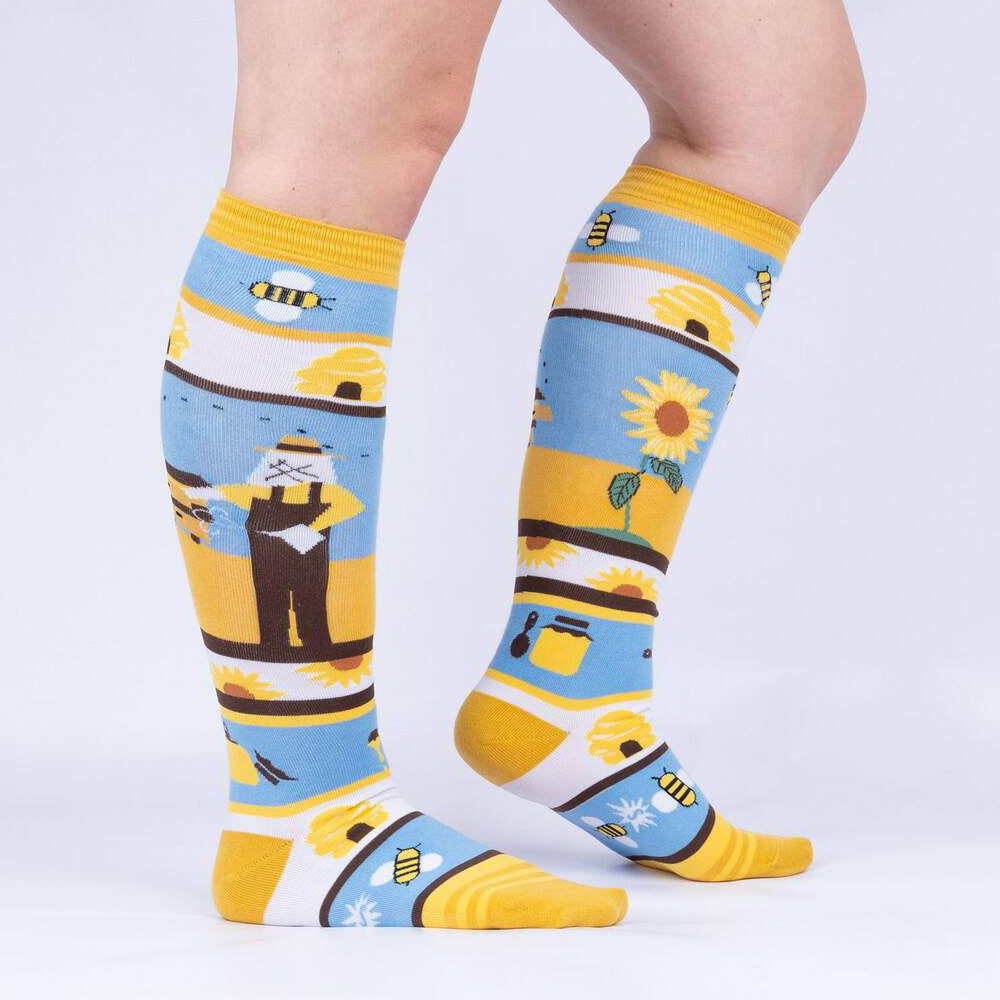 Sock It To Me Women's Knee High Socks - Honey You're a Keeper